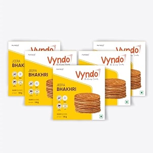 vyndo jeera bhakhri  pack of 5 180g each  millet snacks gluten-free no wheat healthy fasting special upwasvrat snacks diet friendly