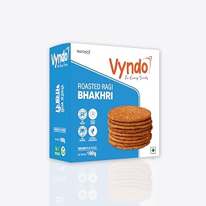 vyndo roasted ragi bhakhri - 180 gm millet snacks healthy snacks gluten free millet