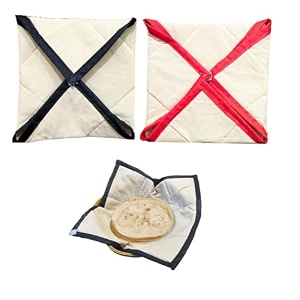 cotton square premium roti coverhygienic double layer chapati coversroti rumal roti clothes wraptraditional roti rumals  traditional rumals to keep rotichapati fresh- beige set of 2