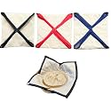 Cotton Square Premium Roti Cover|Hygienic Double Layer Chapati Covers|Roti Rumal| Roti Clothes Wrap|Traditional Roti Rumals | Traditional Rumals to Keep Roti/Chapati Fresh- Beige (Set of 3)