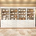 Vyre 71" Tall Farmhouse Pantry Cabinet Set of 4, Large Freestanding Storage Cabinets with Drawers and Adjustable Shelves, Versatile Hutch for Kitchen, Dining Room, or Living Room, White