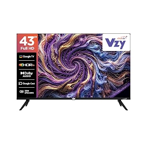 VZY by Dish TV with DTH & OTT Subscription108 cm (43 inch) Full HD Smart TV with 1 Year Premium Bundled Content Offering (200+DTH Channels & 18+OTTs)|