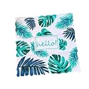 W Stand Cooling Mat for Laptop or Pets (Spring) Cooling Cushion for Laptop or Pets，Ice Pillow in Office (Green Leaf)