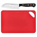WÜSTHOF Gourmet 5" Santoku & 10" Red Cutting Mat Set