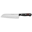 WÜSTHOF Gourmet 7" Hollow Edge Santoku Knife,Black