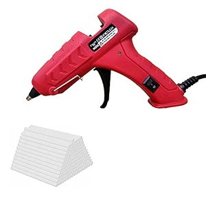 fiber red 40 watt gun with on off switch led indicator and 50 adhesive glue sticks 7mm