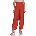 W for Woman Apricot Orange Solid Pleated