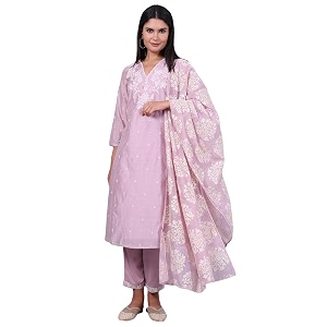 W for Woman Embroidered Lace Cotton Blend