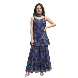 W for Woman Floral Printed Chiffon Noodle