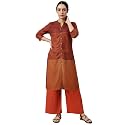 W for Woman Geometric Printed Rayon Straight