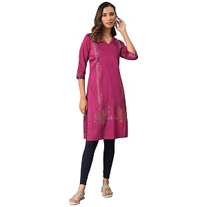 W for Woman Womens Viscose Regular Fit