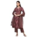 W for Woman Orange Abstract Printed Tiered