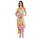W for Woman Orange Abstract Printed Tiered