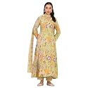 W for Woman Orange Abstract Printed Tiered