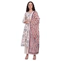 W for Woman Orange Floral Printed Lace Organza A-line Sheer Kurta, Crop Top and Pants Set