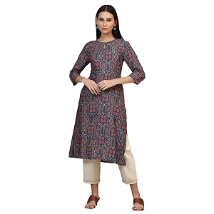 W for Woman Pink Bold Geometric Printed