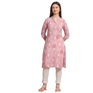 W for Woman Pink Bold Geometric Printed