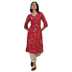 W for Woman Pink Bold Geometric Printed