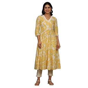 W for Woman Solid Straight Pure Cotton