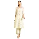 W for Woman Solid Straight Pure Cotton