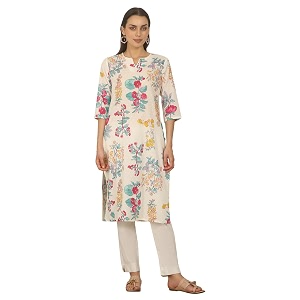 W for Woman Swiss Dot Textured Cotton