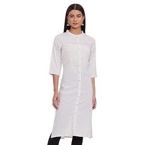 W for Woman Womens Polyester Regular Kurta