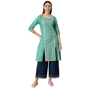 W for Woman Womens Viscose Straight Fit