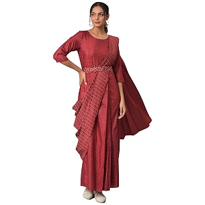 W for Woman Women Maroon Maxi Insta