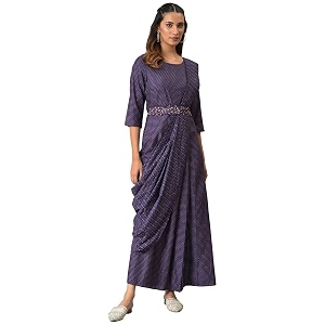 W for Woman Women Maroon Maxi Insta