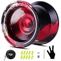 W07 yoyo Responsive Yoyo for Beginners,Professional Unresponsive Yo yo for Adults Pro Metal Trick Yo-yo with Yo Yos Bearing Kit 10 Strings, Case &amp; Gloves