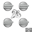 W10594481 Gas Stove Knobs for Whirlpool Range, 5 Pack D-Shaft Reinforced