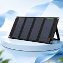 WAARE 100W Foldable Solar Panel Charger with USB Ports, Waterproof Portable Solar Charger for Smartphones, Camping & Travel