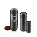 WACACO Minipresso GR + Kit Bundle - Portable Espresso Maker with Larger Water Tank & 3 Filter Baskets for Lungo & Regular Espresso