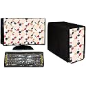 WACKY Computer Cover 3 in 1 DustProof Printed Combo For 19 Inch Desktop PC | Monitor, CPU and Keyboard Cover Set of 3