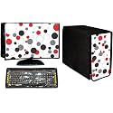 WACKY Computer Cover Full Set 3 in 1 DustProof Printed Combo For 22 Inch Desktop PC | Monitor, CPU and Keyboard Cover Set of 3