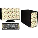 WACKY Computer Cover Full Set 3 in 1 DustProof Printed Combo For 21 Inch Desktop PC | Monitor, CPU and Keyboard Cover Set of 3