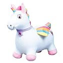 Waddle Plush Unicorn Animal Hopper for Kids Ages 2+, Inflatable Hopping Toy with Soft Washable Cover &amp; Hand Pump, Bouncy Ride On Unicorn Hopper for Toddlers, Indoor/Outdoor Active Play