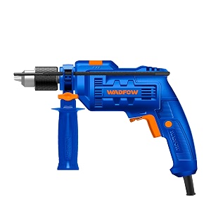 wadfow impact drill 650w 3000rpm variable speed powerful motor side handle depth gaugeforward reverse