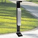 Wadoy Stainless Steel Trash Receptacle,Commercial Trash Disposal Standing Outdoor Rainproof 47 Inch Easy to Empty Available for Office,Sidewalk,Park