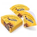 Waffle Cone Sleeve (200 Pieces) | Food Grade Paper Wrap for Waffles & Desserts | Printed Disposable Waffle Packaging Pouch (200, Classic Waffle)