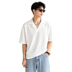 Waffle Cotton Men t-Shirts Classic Short Sleeve