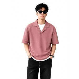 Waffle Cotton Men t-Shirts Classic Short Sleeve