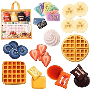 waffle kitchen play set for kids  pretend kitchen food toy  role play cooking set for toddlers