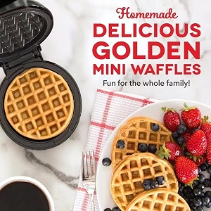 waffle maker machine 3 in 1 waffle iron home appliances kitchen gift easy to clean non-stick surfaces 4 inch perfect for breakfastdessert sandwich pan cakes red