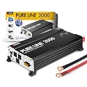 Wagan EL3808 Pure Line Power Inverter 2000 Watt DC 12V to 110V AC Car Pure Sine Wave Power Inverter for Home RV Camping Van Life Off Grid ETL Certified
