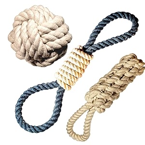 attractive cotton poly mix durable chew twisted rope ball knot finger dog toys for teething suitable small medium puppies and adult dogs