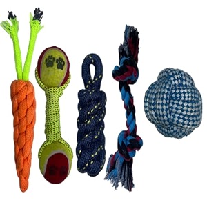 dog bite toy  dog toy  dog chew toys  puppy teething toys  rope toys  dog toys for small to medium dogs  dog toy pack pack of 5