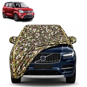 wagon-r 100 waterproof car cover  dustproof sun protection cover  soft cotton lining  triple stitched  mirror pocket  antenna pocket  all weather body cover army