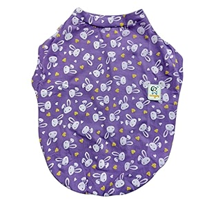wagzy cotton purple cute bunny printed t-shirts for puppies kitten dogs and cats 2234 - xxl 1 count