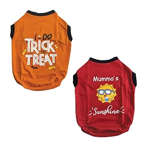 WAGZY Red And Orange Stretchable Summer T-Shirts
